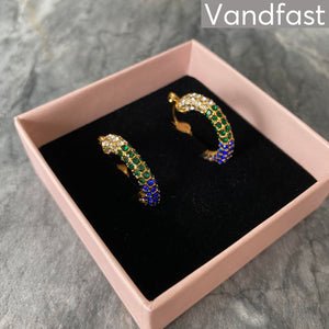 Annebrauner Big Sparkling Party Multicolor Earrings