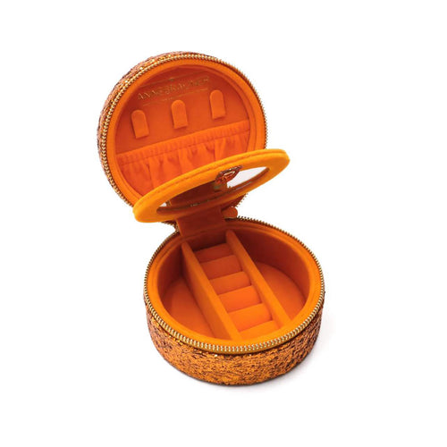 ANNEBRAUNER Jewellery Travel Box Round Orange