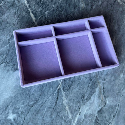 ANNEBRAUNER Velvet Tray Lavendel 6 Sections