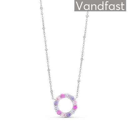 ANNEBRAUNER Big Rose/Violet Mix Circle Necklace