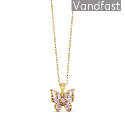 Annebrauner Butterfly Pink Necklace