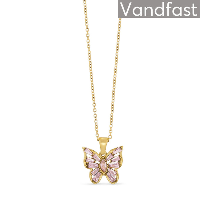 Annebrauner Butterfly Pink Necklace