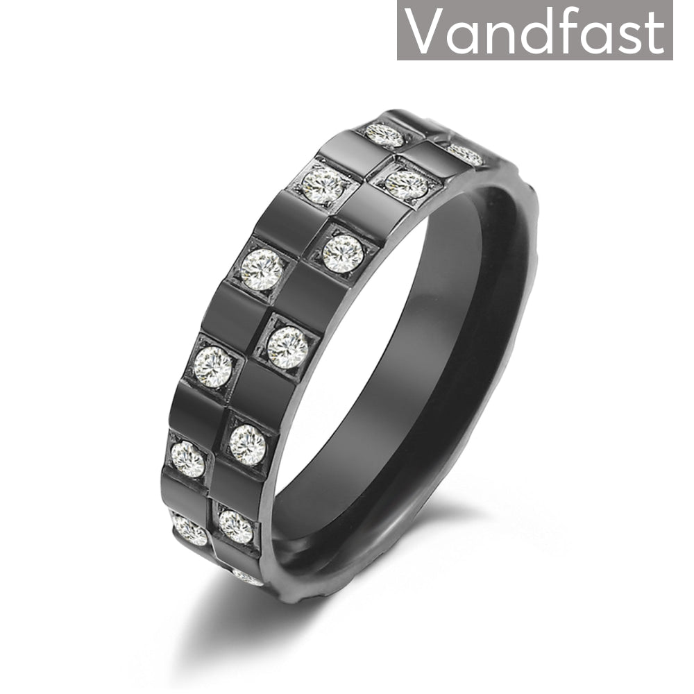 Annebrauner Chess Black/White Ring