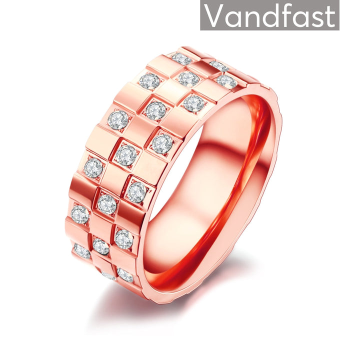 Annebrauner Chess Rose/White 50 Ring