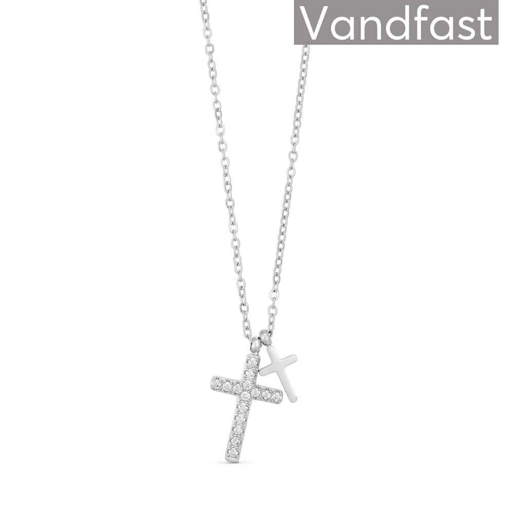 Annebrauner Double Cross Necklace