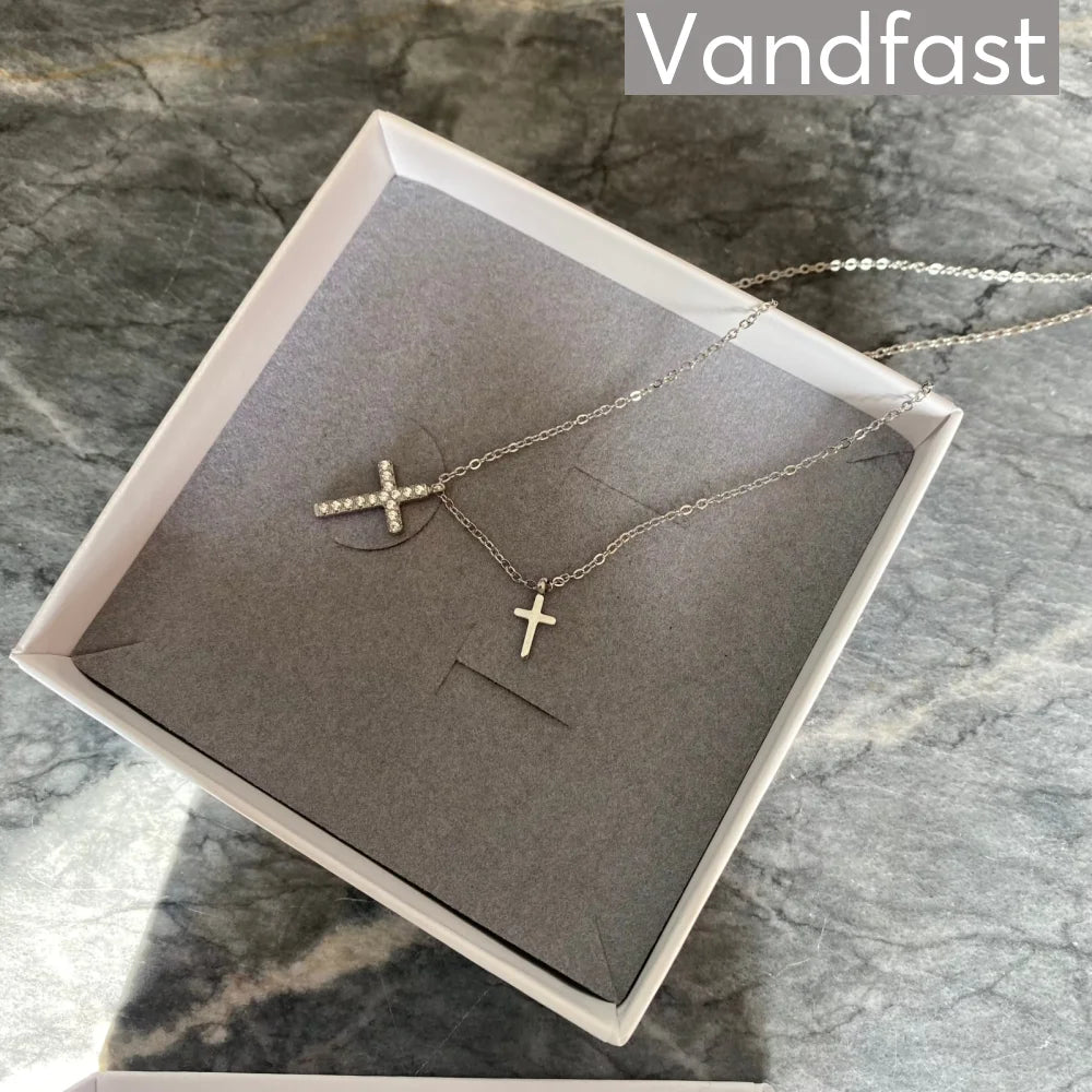 Annebrauner Double Cross Necklace