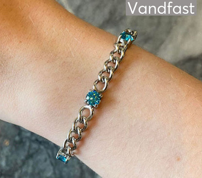 Annebrauner Panzer Aquamarine Bracelet