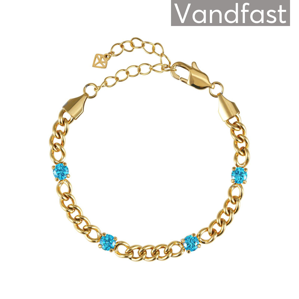 Annebrauner Panzer Aquamarine Bracelet