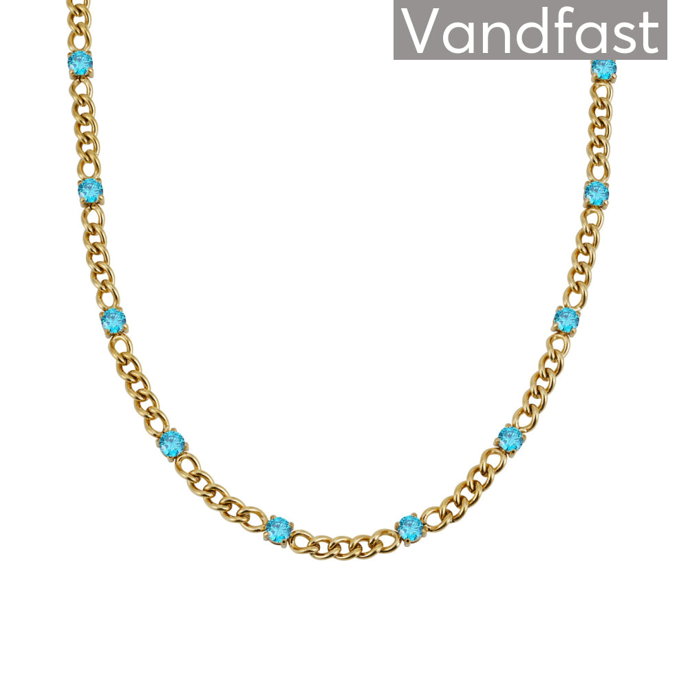 Annebrauner Panzer Necklace Aquamarine