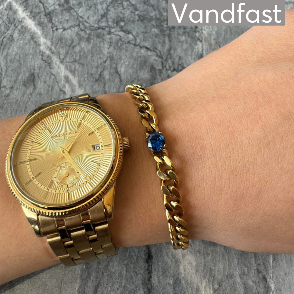 Annebrauner Panzer Sapphire Blue Bracelet