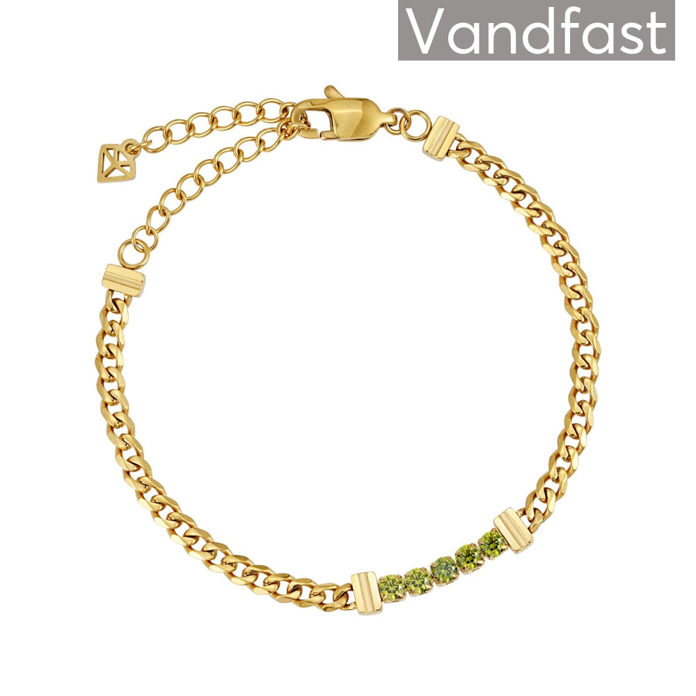 Annebrauner Panzer Tennis Peridot Bracelet