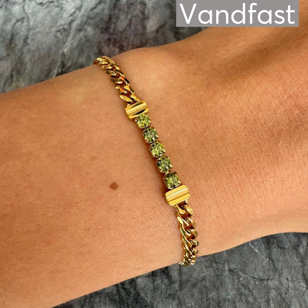 Annebrauner Panzer Tennis Peridot Bracelet