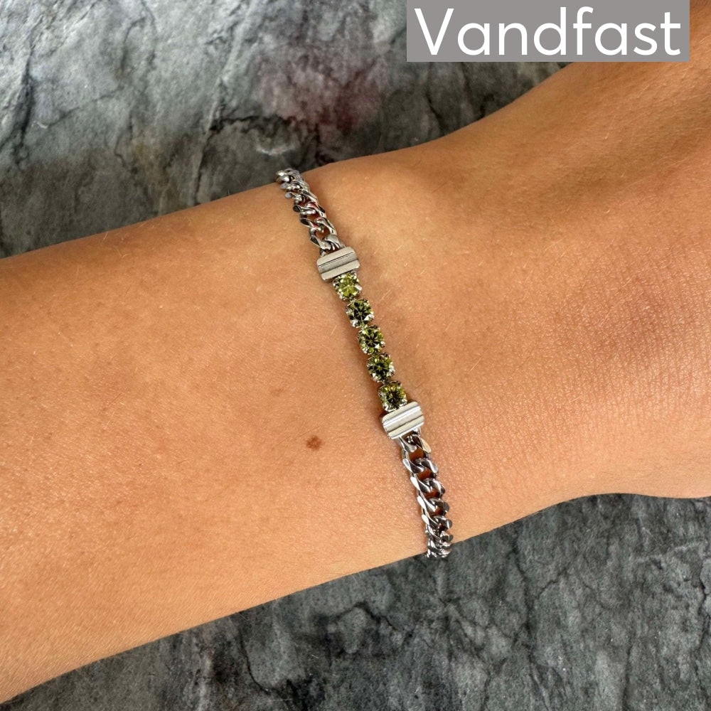 Annebrauner Panzer Tennis Peridot Bracelet