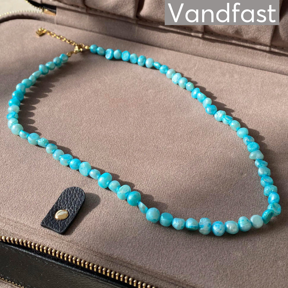 Annebrauner Pearl Aquamarinblue Necklace