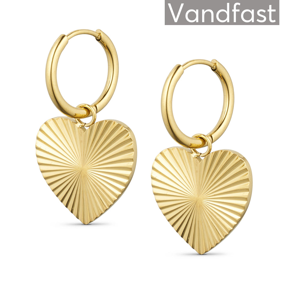 Annebrauner Sun Texture Heart Earrings