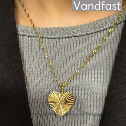 Annebrauner Sun Texture Heart Necklace