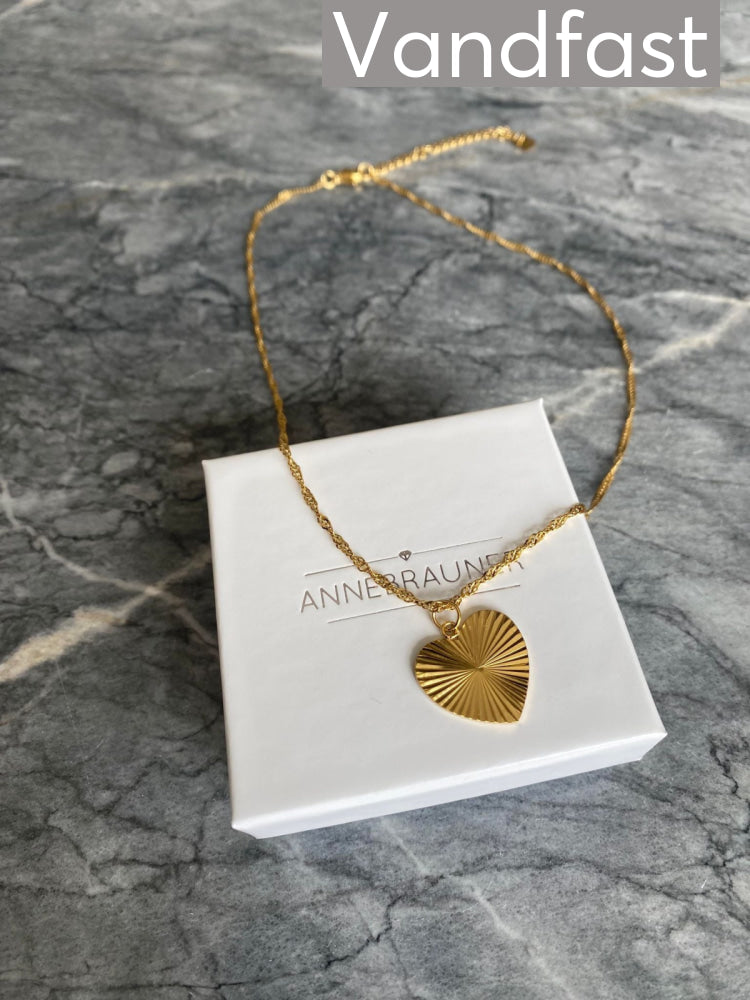 Annebrauner Sun Texture Heart Necklace