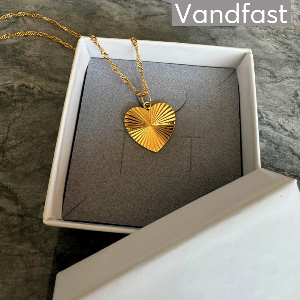 Annebrauner Sun Texture Heart Necklace