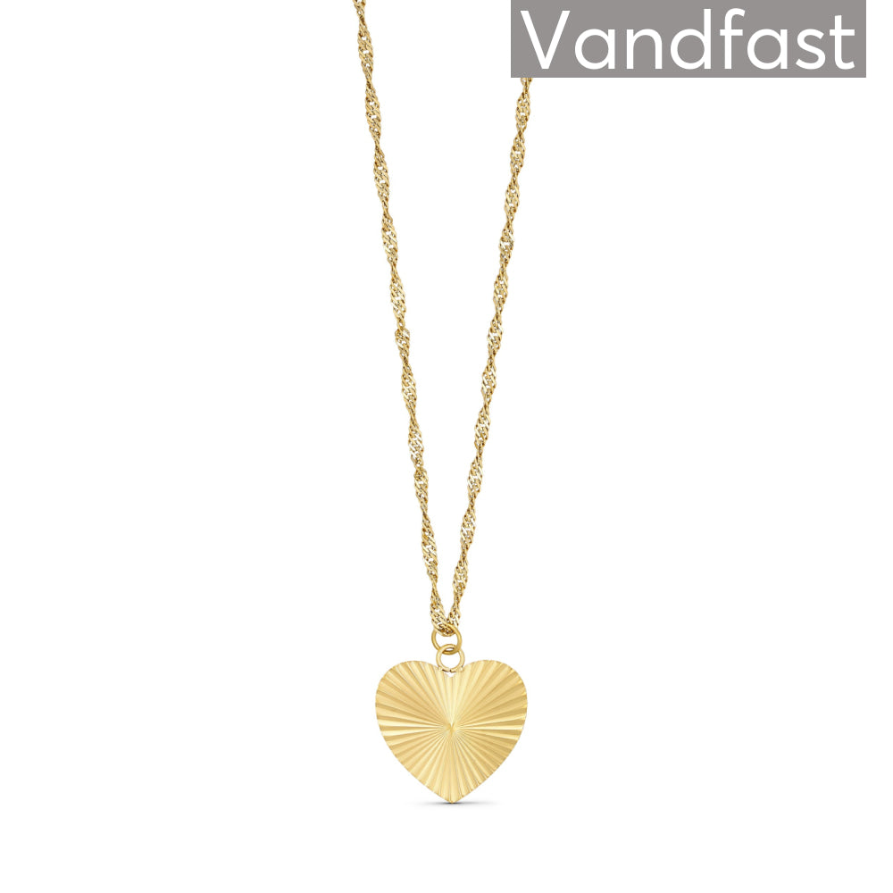 Annebrauner Sun Texture Heart Necklace