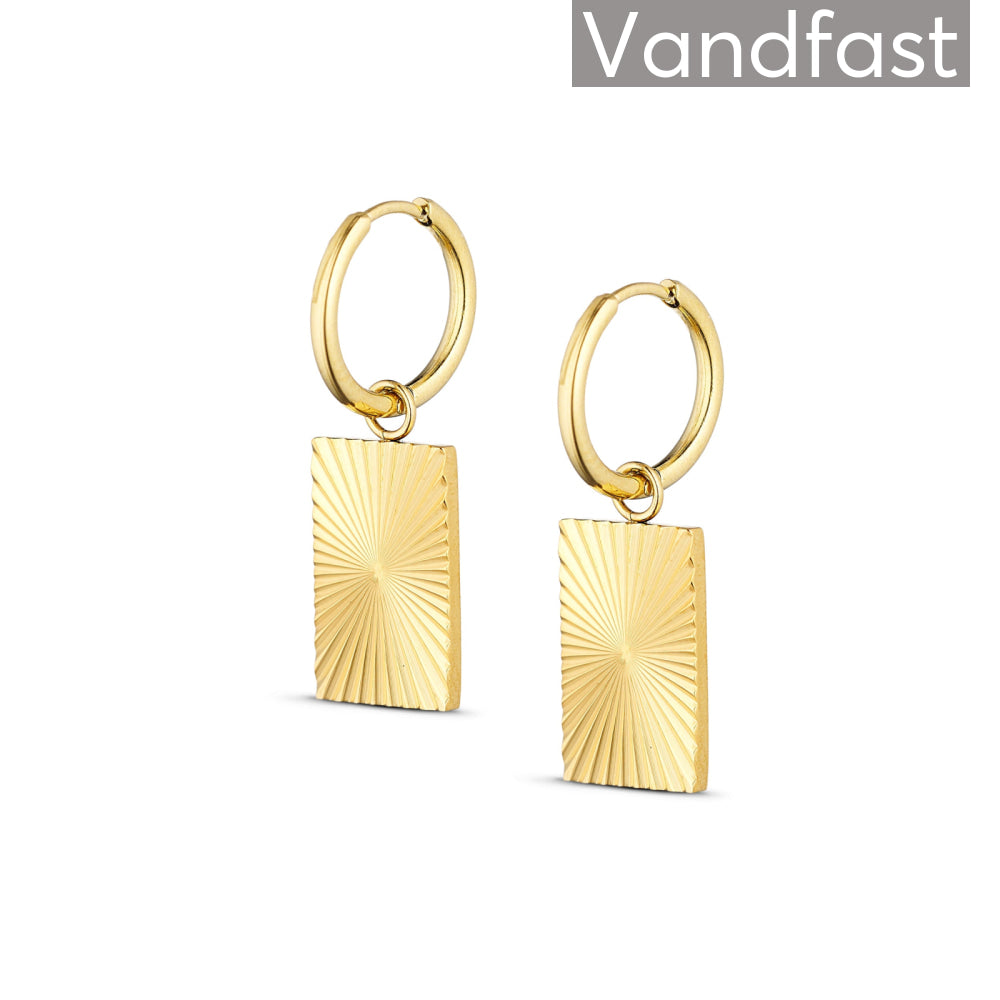 Annebrauner Sun Texture Rectangle Earrings