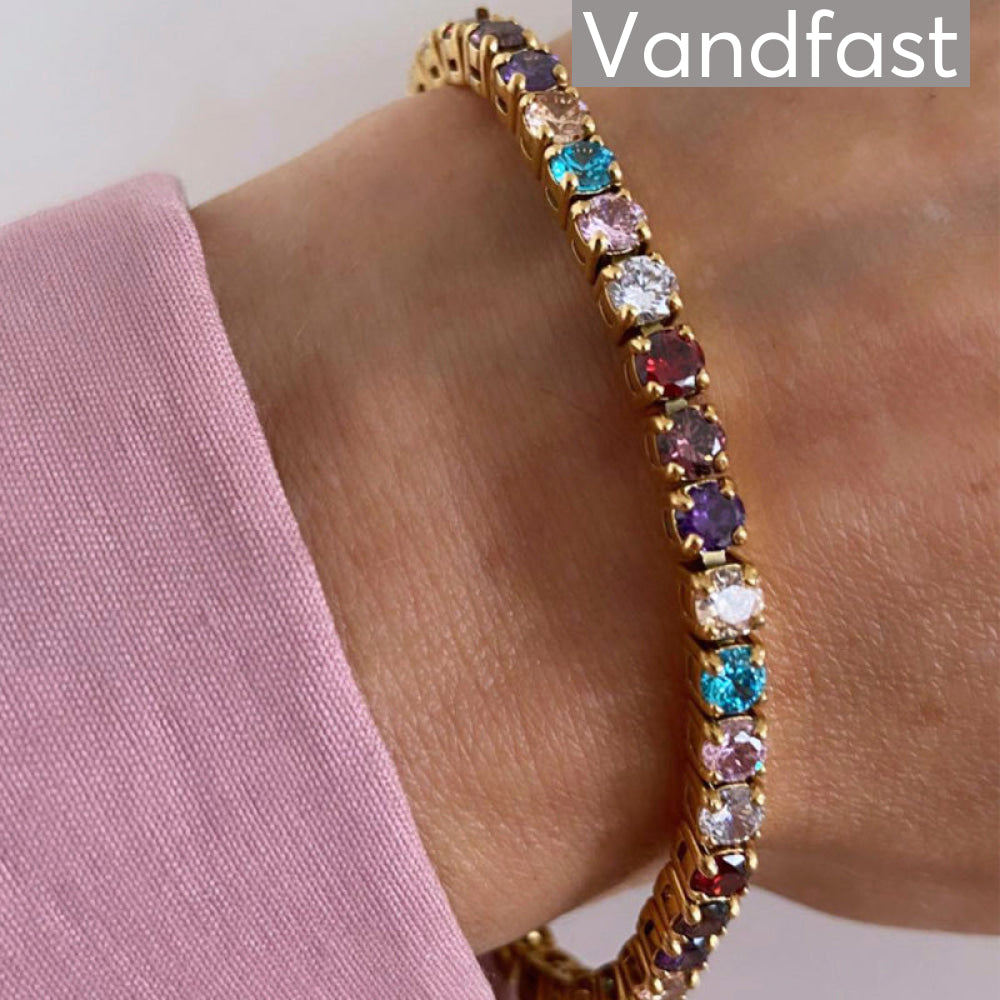 Annebrauner Tennis Rainbow Bracelet Armbånd