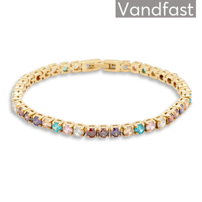 Annebrauner Tennis Rainbow Bracelet Armbånd