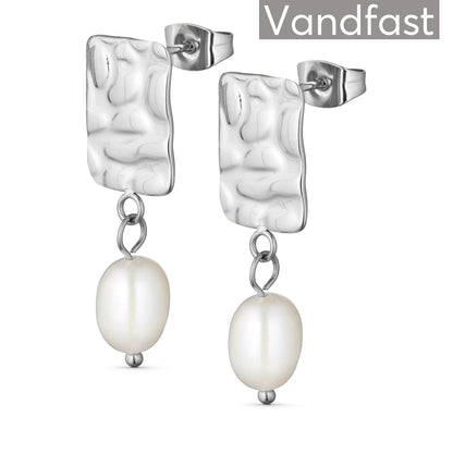 Annebrauner Texture Pearl Square Earrings