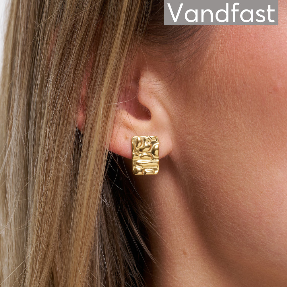 Annebrauner Texture Square Earrings