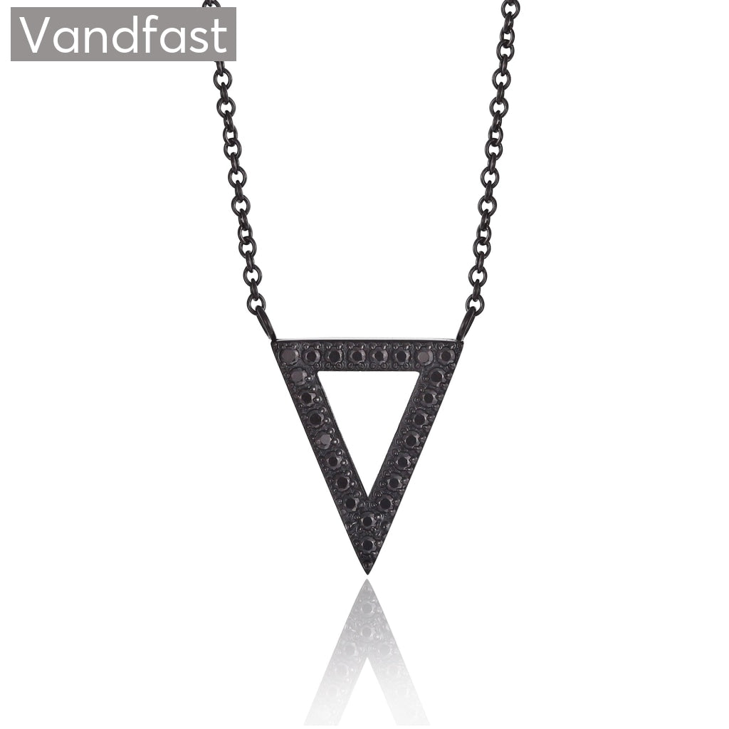 Annebrauner Triangle Black Halskæde