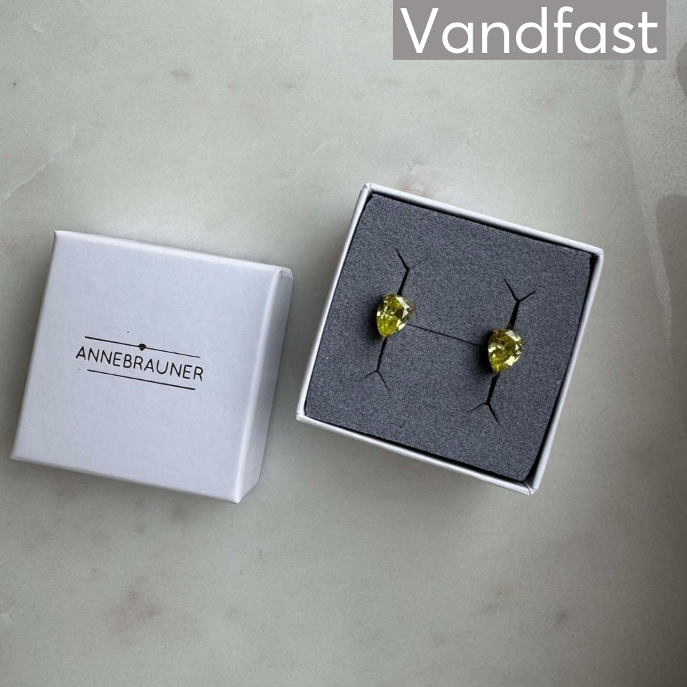 Annebrauner Waterdrop Apple Green Earrings