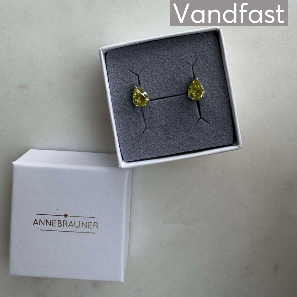 Annebrauner Waterdrop Apple Green Earrings