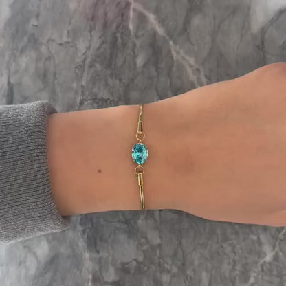 ANNEBRAUNER Flora Bracelet Aquamarine