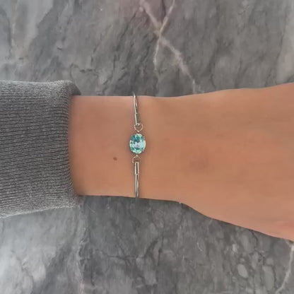 ANNEBRAUNER Flora Bracelet Aquamarine