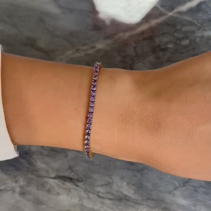 ANNEBRAUNER Tennis Petite Bracelet Violet