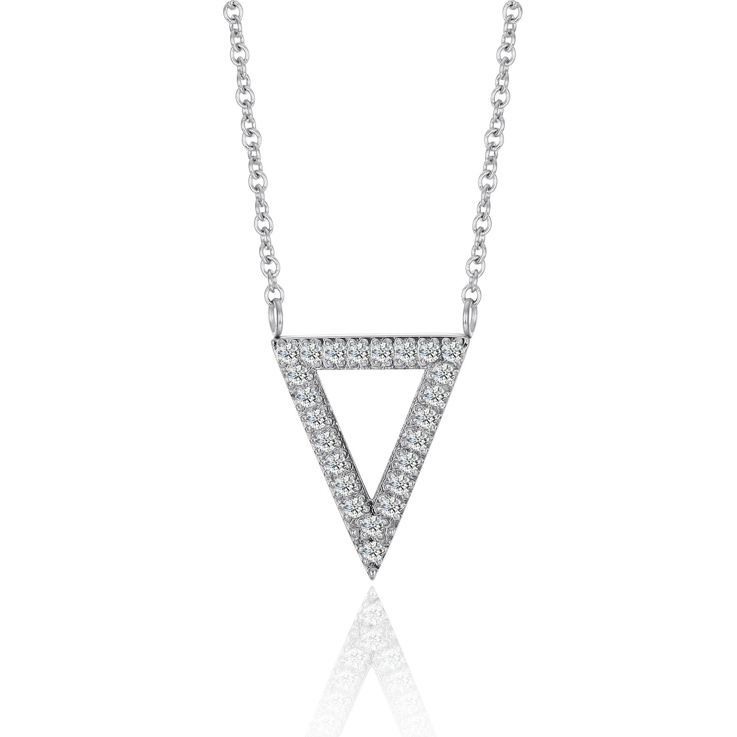 ANNEBRAUNER Triangle White Necklace